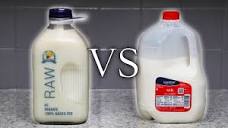 Trying Raw Milk Vs. Pasteurized Milk - YouTube