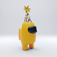 Among Us Yellow Party Hat Character 3d Model Yellow Party 3d Model Party Hats