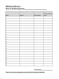 A purchase order is much more than just a form; Free 8 Dinner Order Forms In Pdf Ms Word