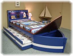 Boat Bed With Trundle And Toy Box Storage Boat Bed Kids Room Design Cool Kids Bedrooms