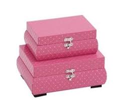 Marseilles Elegant Wood Vinyl Box In Hot Pink Decorative Boxes Wood Vinyl Everyday Essentials Products