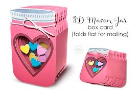 Download 3d Mason Jar Box Card For Valentine S Day