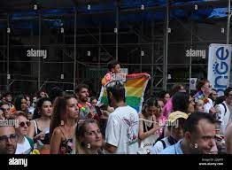 Naples, Italy. 02nd July, 2022. Gay pride 2022 was held in Naples. The  procession occupied all the streets of Naples. (Photo by Arianna di  Micco/Pacific Press) Credit: Pacific Press Media Production Corp./Alamy