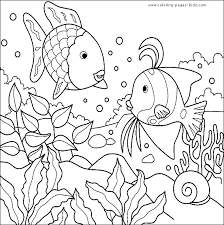 Free printable coloring pages rainbow fish coloring pages. Swimming Fish Color Page Fish Coloring Page Rainbow Fish Coloring Page Animal Coloring Pages