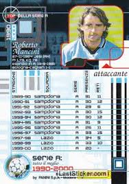 Baggio, mancini, del piero, zola. Card 71 Roberto Mancini Panini I Top Della Serie A 1990 2000 Laststicker Com