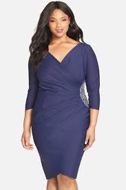 Alex Evenings Embellished Side Ruched Jersey Cocktail Sheath Dress Plus Size Nordstrom Rack