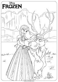 This disney princess really needs no introduction. Disney Frozen Anna And Sven Coloring Pages