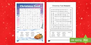All puzzles are specially formatted to print out prefectly on regular paper. Food Themed Christmas Word Search Printable Difficult