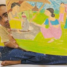 Market Composition Drawing class | School Student Drawing