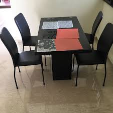 Stay updated about folding dining table with chair storage. Glass Top Dining Table With 4 Chairs Storage At The Bottom Of Both Side Furniture Home Living Furniture Tables Sets On Carousell