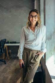 Positive Businesswoman In Office Lifestyle Photography Women Business Portraits Woman Business Portrait Photography