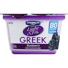 *percent daily values are based on a 2,000 calorie diet. Dannon Light Fit Greek Nonfat Yogurt Blackberry Yogurt Foodtown
