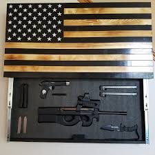 Blue Line Concealment Table Etsy Wooden American Flag Decor American Flag Wall Decor Rustic American Flag Decor