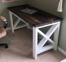 Farmhouse Desk Etsy In 2020 Diy Wood Desk Handmade Desks Diy Desk Plans