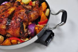 Roast Chicken Vegetables Cooked In The Morphy Richards 48897 Electric Roasting Skillet Roasted Vegetables With Chicken Chicken And Vegetables Cooking