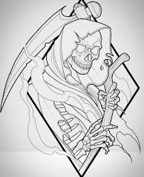 Find & download free graphic resources for stencil. Grim Reaper Tattoo Stencils Novocom Top