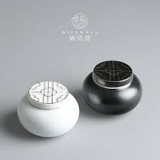 栖凤居黑白密封茶叶罐创意窗格迷你便携旅行茶罐普洱储茶罐茶仓 淘宝网 creative packaging bottle tea