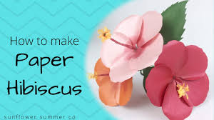 Diy giant paper flowers with template 5 steps my online. Hibiscus Flower Template Sunflower Summer Co