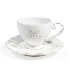 Tasse Et Soucoupe A The En Faience Blanche Tasse De The Tasse Et Soucoupe Et Soucoupe