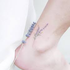 Lavender Tattoo On The Ankle Lavender Tattoo Subtle Tattoos Tattoos