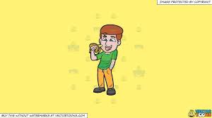 Clipart A Man Eating A Banana On A Solid Sunny Yellow Fff275 Background Yellow Pants Yellow Green Shirt Download this premium vector about cute monkey cartoon eating banana, and discover more than 10 million professional graphic resources on freepik. pinterest