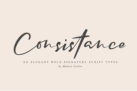 Consistance Bold Signature Script Handwritten Script Font Script Type Pretty Script Fonts