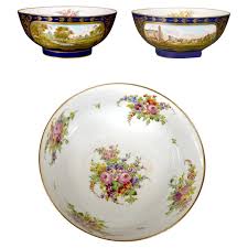 Paris Porcelain Mazarine Blue-Ground Punch Bowl