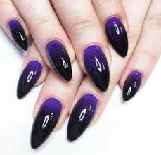 Black And Purple Ombre Nails 33 Best Ideas Nails Stiletto Purple Black Purple Ombre Nails Dark Purple Nails Black And Purple Nails