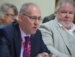 BMZ visits ILRI: Science leaders Iain Wright, of ILRI, and…