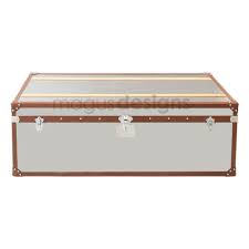 Earlier this year i made a slab coffee table with a carved & textured base. Stainless Steel With Teakwood Bidding And Leather Trimming Trunk Coffee Table Handmade Modern Coffee Table Trunk Teak Wood Trunks And Chests