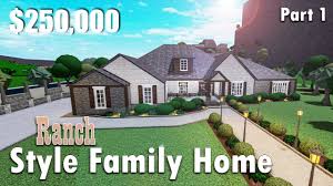 As well as a family living area and front porch. Bloxburg Ranch Style Family Home House Build Roblox Part 1 2 Youtube