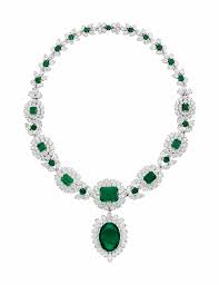 emerald and diamond necklace