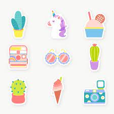 Cute Sticker Collection Free Image By Rawpixel Com Manotang Cute Stickers Sticker Collection Free Printable Planner Stickers
