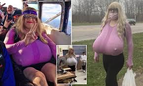 Canadian teacher with size Z breasts Kayla Lemieux claims they are real  denies dressing like a man | Daily Mail Online