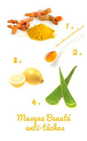 Masque Beaute Anti Taches 4 Ingredients Au Curcuma Au Miel Au Citron Et A L Aloe Vera Beauty Diy Turmer Masque Curcuma Recette Beaute Anti Tache Visage