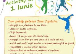 Tu cânţi şi râzi cu voioşie. Activitati De Ziua Copilului Suntparinte Ro