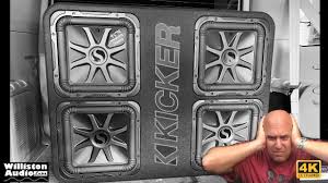 Kicker vehicle specific solutions provides the highest quality truck and car speakers since 1973. 150db From A Factory Loaded Subwoofer Box Kicker L7 Quad Box Overview And Test 4k Youtube