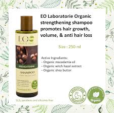 It's also great for removing hair odors, helping with an irritated scalp, or speeding up healing from any bites or acne at the base of the neck when you're prone to sweating. Organic Strengthening Shampoo With Macadamia Oil For Hair Volume And Growth