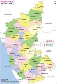 Districts and administration in karnataka: Karnataka Map Districts In Karnataka