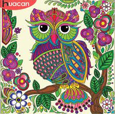 They have come to symbolize wisdom and insight, perhaps because they see best when things are far away and there is very little light. 5d Diamond Painting Purple Green Owl Kit Owl Coloring Pages Owls Drawing Cute Owls Wallpaper