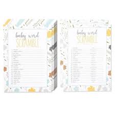 Check out all the matching greenery & purple printables. Best Paper Greetings Baby Word Scramble Party Game Activity For Baby Shower And Gender Reveal Answer Key Included Floral Design Up To 50 Guests Target