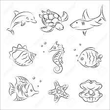 German submarine u 210 wikipedia. Sea Life Sketch Set Royalty Free Cliparts Vectors And Stock Illustration Image 8152654