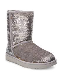 ugg classic short cosmos sequin metallic suede boots