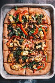 Roasted Veggie Cheeseless Pizza Atlanta Apartment Tour Recipe Food Recipes Vegan Pizza