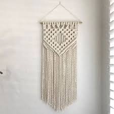 As boho chic decor has become a leading decor trend, macrame has regained its popularity. Cotton Rope White Macrame Wall Hanging For Decoration Rs 265 Piece Id 21228676955