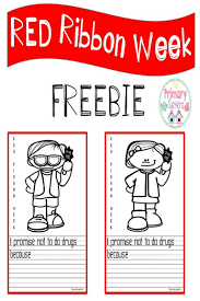 Red Ribbon Week I Promise To Be Drug Free Red Ribbon Week Free Writing Prompts Red Ribbon