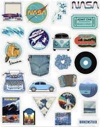 24 Vsco Aesthetic Blue Sticker Pack Etsy Iphone Stickers Aesthetic Stickers Iphone Case Stickers