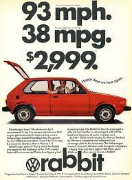 Rabbit Poster Vw Rabbit Car Volkswagen Volkswagen