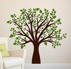 Buddha yoga meditation wall decals. Wallstick Black Tree With Green Leaf Wall Sticker Vinyl 49 Cm X 4 Cm X 4 Cm 69 3043 Buy Online In Congo At Congo Desertcart Com Productid 76724091