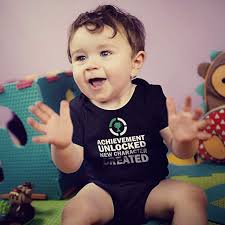 After all, the first life achievement is . Amazon Com Achievement Unlocked New Character Created Baby One Piece Or Toddler T Shirt Clothing Shoes Jewelry